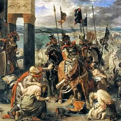 L'entrée des croisés à Constantinople, huile d'Eugène Delacroix (1840)