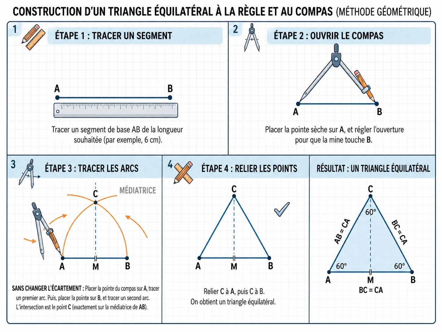 Construction d'un triangle équilatéral